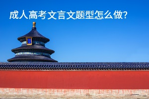 2020年成人高考文言文題型怎么做？文言文學(xué)習(xí)技巧分享！