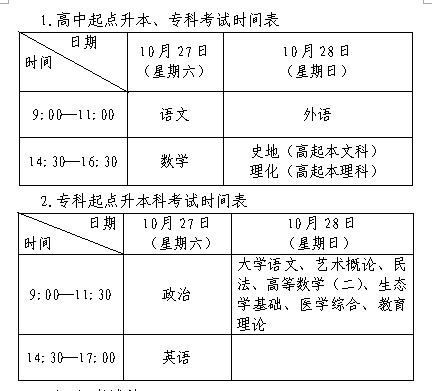2020年成人高考考試時(shí)間安排