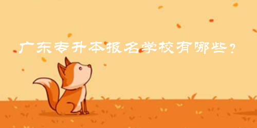廣東專升本報(bào)名學(xué)校有哪些
