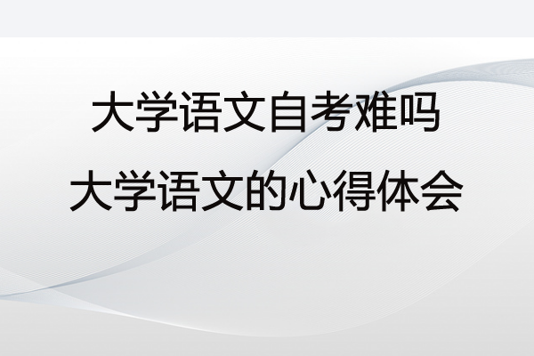 大學(xué)語文自考