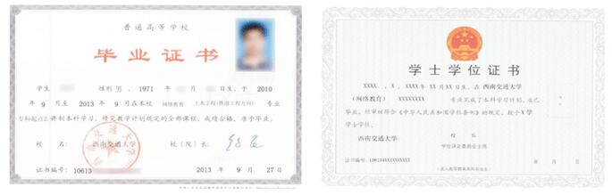 北京科學(xué)技術(shù)大學(xué)網(wǎng)絡(luò)教育學(xué)院畢業(yè)證書樣本（圖）