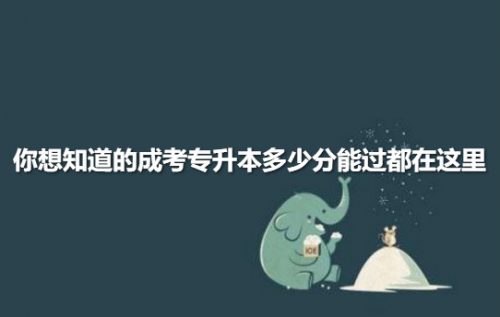 你想知道的成考專升本多少分能過都在這里