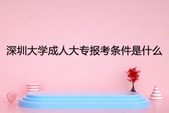 深圳成人大學成人大專報考條件是什么？