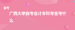 廣西大學(xué)自考會計本科專業(yè)考什么