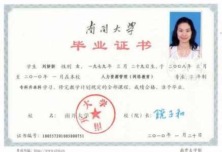 畢業(yè)證書