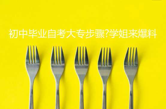初中畢業(yè)自考大專步驟?學(xué)姐來(lái)爆料
