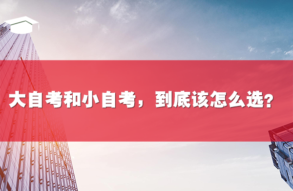大自考和小自考，到底該怎么選